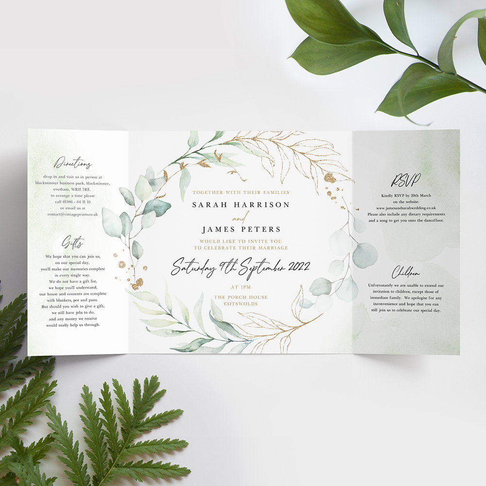 Save the Date Greenery Wedding Invitation, Greenery Card, eucalyptus Design, Printed Cards or Electronic Invite buy {Greenery Collection}